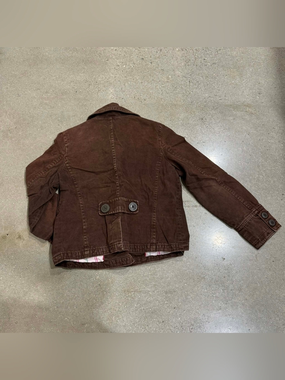 Vintage American Eagle AEO Brown Button Jacket Soft 100% Cotton Women's XL EUC - Picture 2 of 5